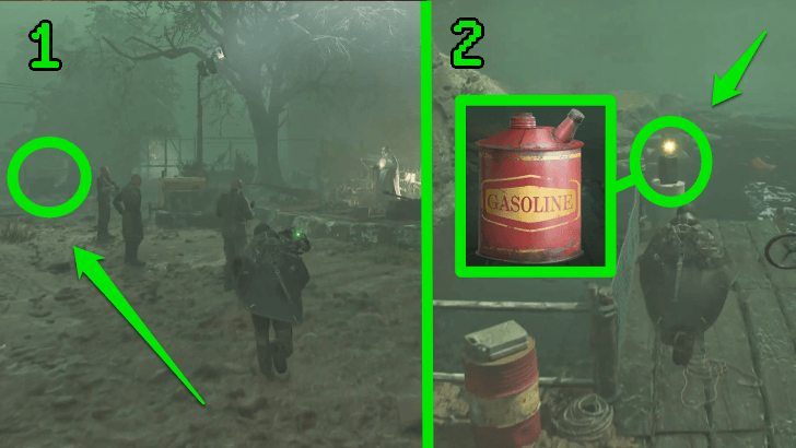 Hell is Us - Go past the soldiers and the priest and take the Gas Canister down in the docks