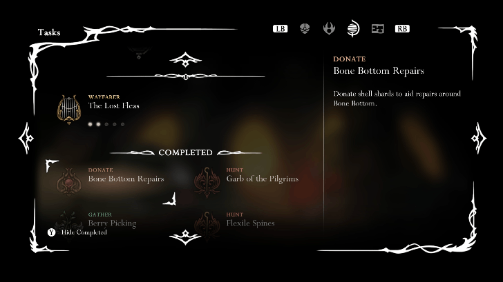 Completed Quest Bone Bottom Repairs