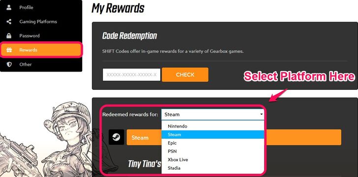 Redeem SHiFT codes