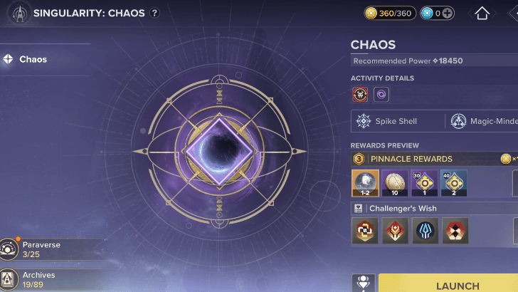 Singularity Chaos Runs