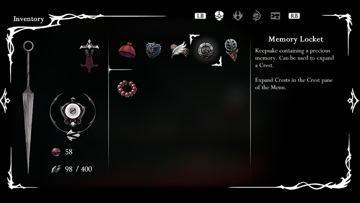 Hollow Knight Silksong - Memory Locket