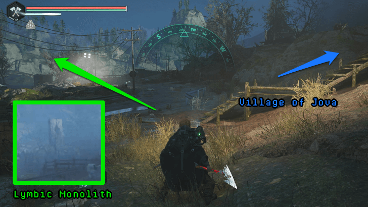 Hell is Us - Look for the Lymbic Monolith southwest from the Village of Jova