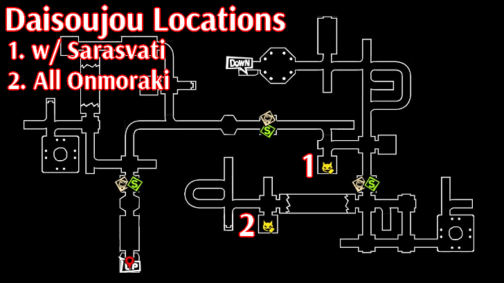 Daisoujou Locations