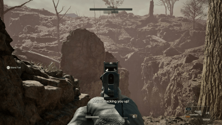 Snake Shooting from the Left Rock