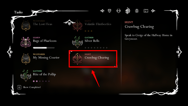 Crawbug Clearing Wish