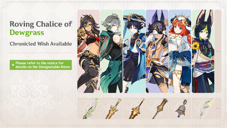 Chronicled Wish Banner Sumeru - 6.0 Phase 1