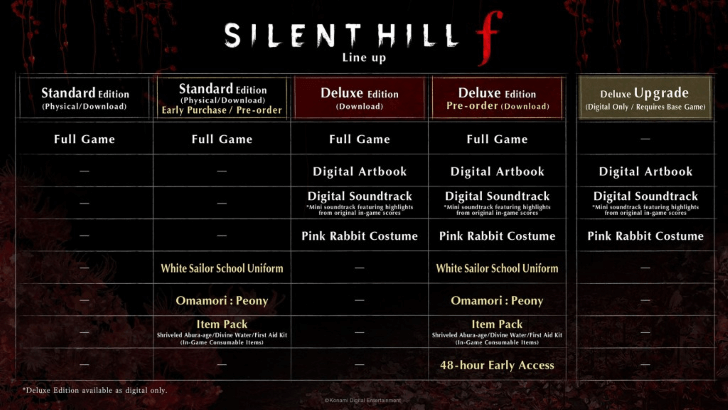Silent Hill f Preorder Bonuses