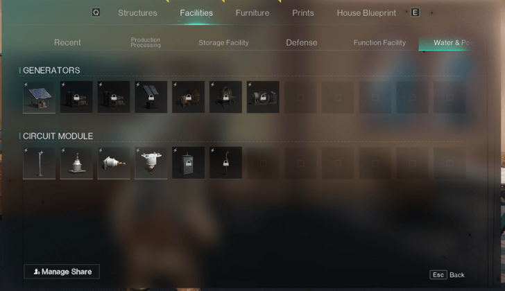 Build Water and Generators