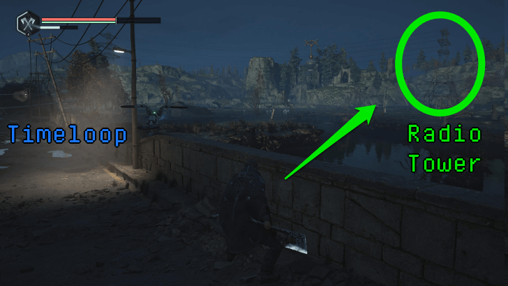 Hell is Us - Go to the radio tower southeast of the Village of Jova