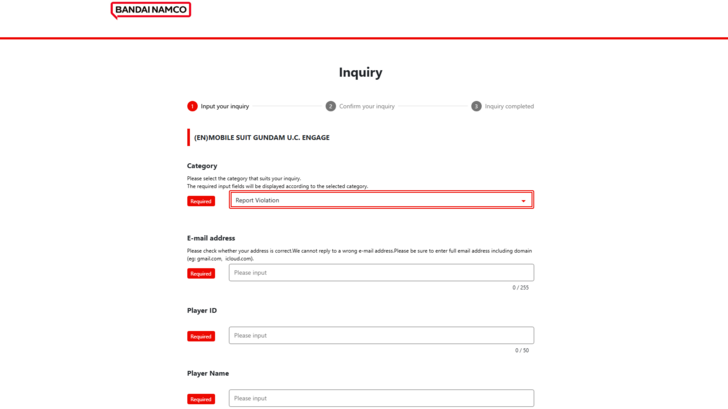How To Report a Cheater Step 3 - Gundam UCE