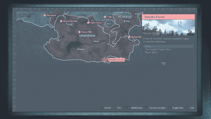Senedra Forest World Map