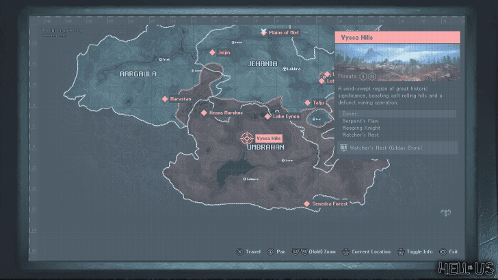 Hell is Us - Vyssa Hills World Map