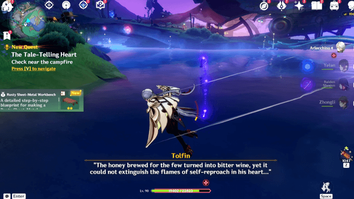 Genshin Impact - The Tale-Telling Heart - Tolfin Dialogue at the start