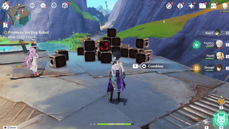 Genshin Impact - Problem-Sorting Robot - Talk to Aino and Hide Little Chard