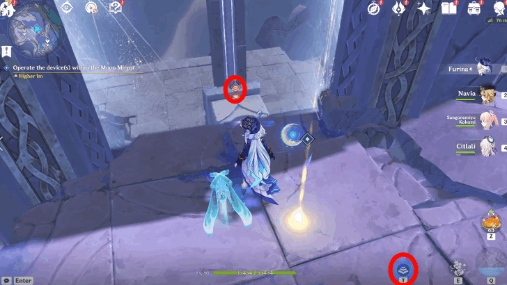 Genshin Impact - Moon Mirror Red and Blue Force Fields