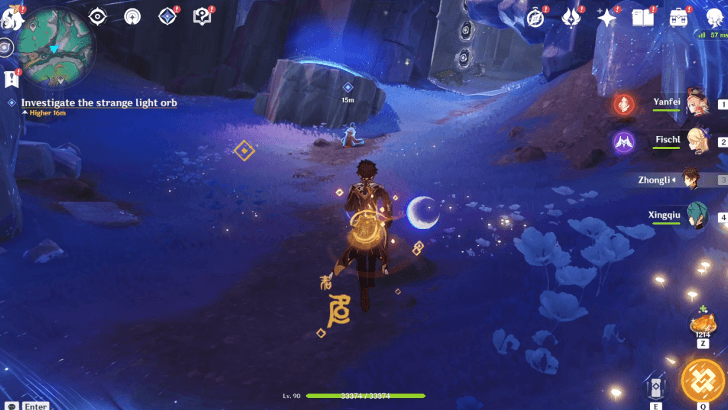 Genshin - Blues of the Old World - Investigate the Strange Light Orb