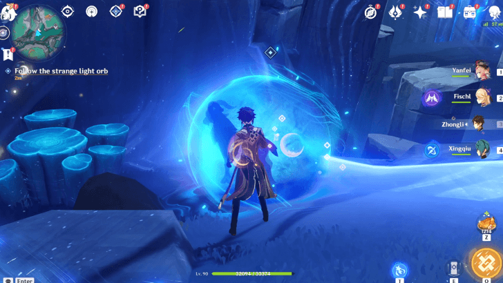 Genshin - Blues of the Old World - Follow the Strange Light Orb Step 1