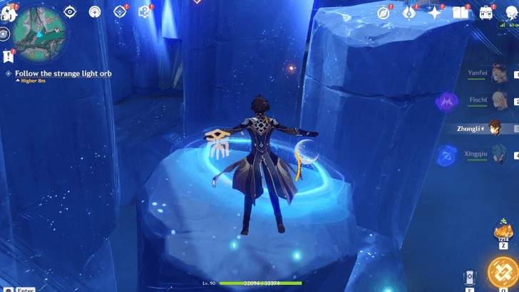 Genshin - Blues of the Old World - Follow the Strange Light Orb Step 2