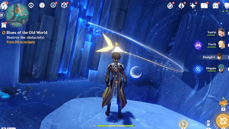 Genshin - Blues of the Old World - Follow the Strange Light Orb Step 4