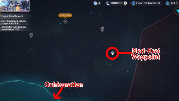 Genshin - Get to Nod-Krai via Unlocked Waypoint
