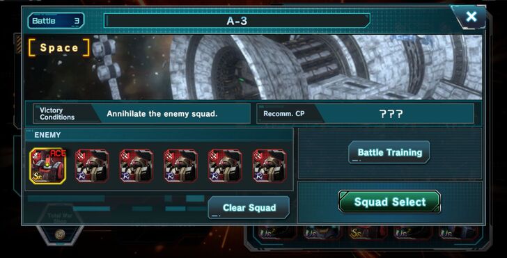 SR and R units listed in a Total War Battle