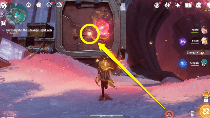 Genshin - Crimson Cleansing - Investigate the Strange Light Orb