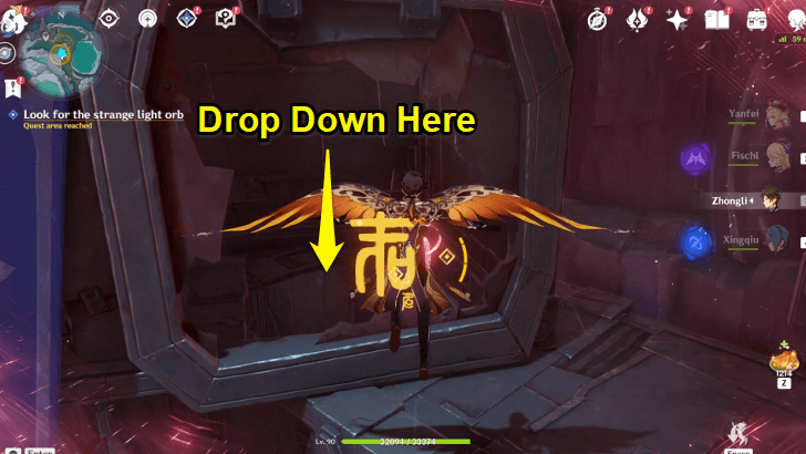 Genshin - Crimson Cleansing - Look for the Strange Light Orb Step 3