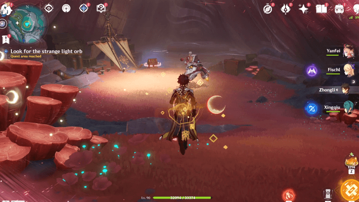Genshin - Crimson Cleansing - Look for the Strange Light Orb Step 6