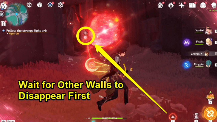 Genshin - Crimson Cleansing - Follow the Strange Light Orb Step 2