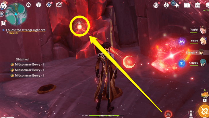 Genshin - Crimson Cleansing - Follow the Strange Light Orb Step 3