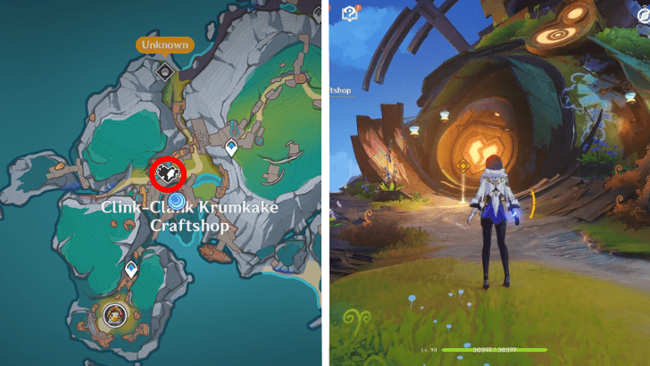 Genshin Impact Where the Moon Rises Go to the Clink-Clank Krumkake Craftshop