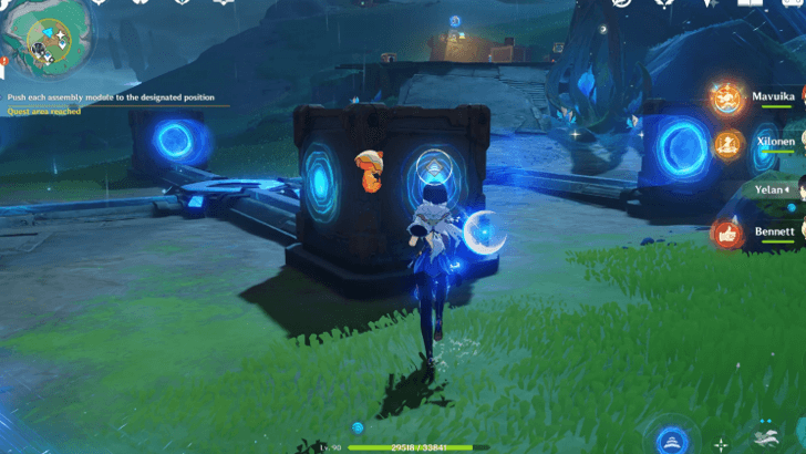 Genshin - The Power of Research Quest Guide - Push Last Batch of Assembly Modules To The Designated Position