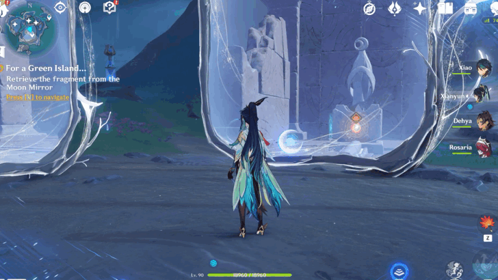 How to Retrieve the Fragment from the Moon Mirror 1