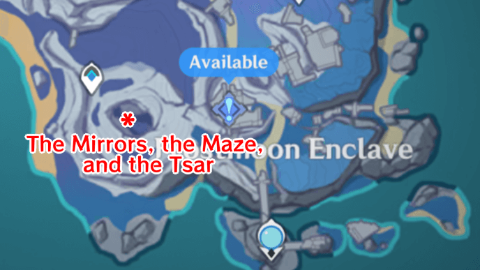 Genshin - The Mirrors, the Maze, and the Tsar Location