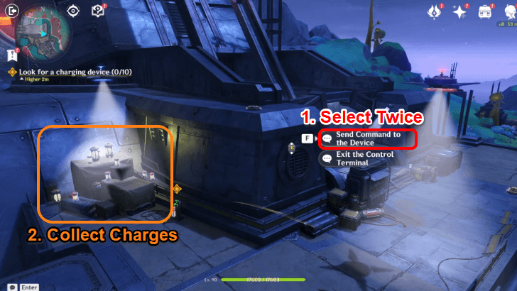 Genshin Impact In the Shadow of Night Look for a Charging Device