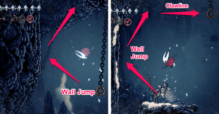 Use Wall Jump and Clawline