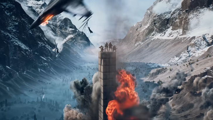 Battlefield 6 squad on top of a tower