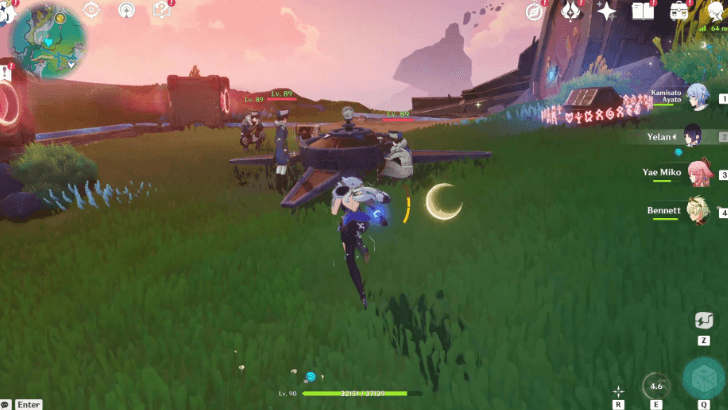 Genshin - Barrowmoss Barrens Robot 6 to 8 Camp