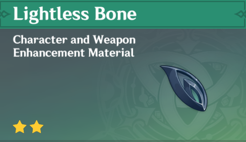 Genshin Impact - How to Get Lightless Bone and Effects