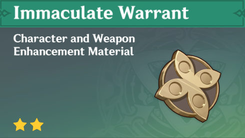 Genshin Impact - How to Get Immaculate Warrant and Effects