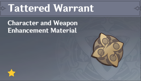 Genshin Impact - How to Get Tattered Warrant and Effects