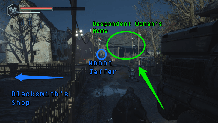 Hell is Us - Go to the house next to the Abbot Jaffer