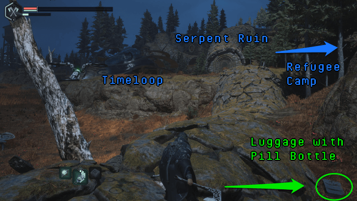 Hell is Us - Take the Pill Bottle inside the luggage near the Serpent Ruins