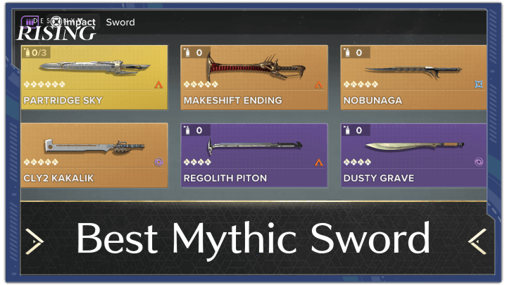 Destiny Rising - Best Mythic Sword