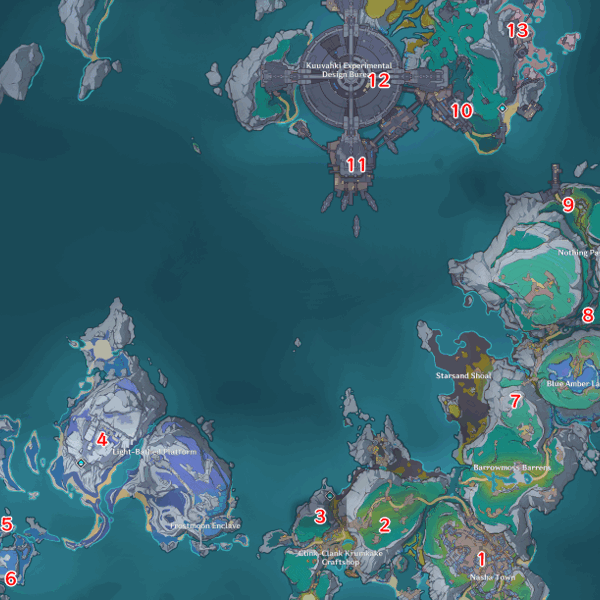 Precious Chest Surface Locations