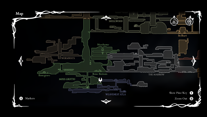 Hollow Knight Silksong - Weavenest Atla Location