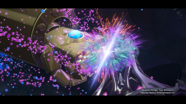 Digimon Story: Time Stranger Jupitermon Presumably Punching An Unknown Digimon