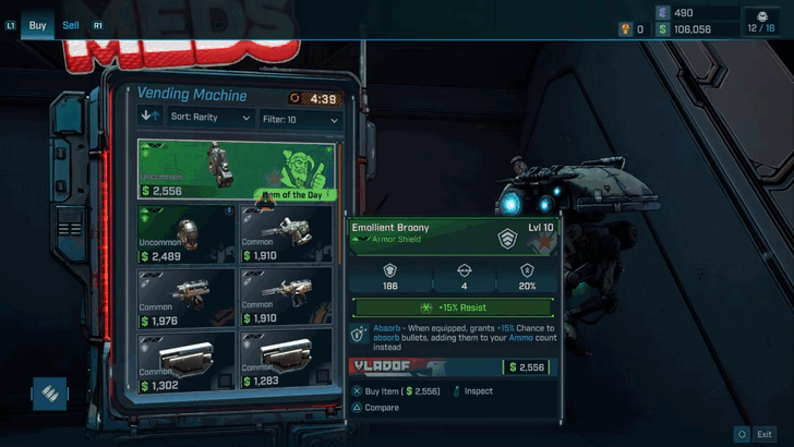 Vending Machine items