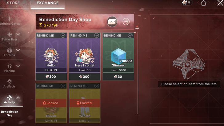 Benediction Day Shop