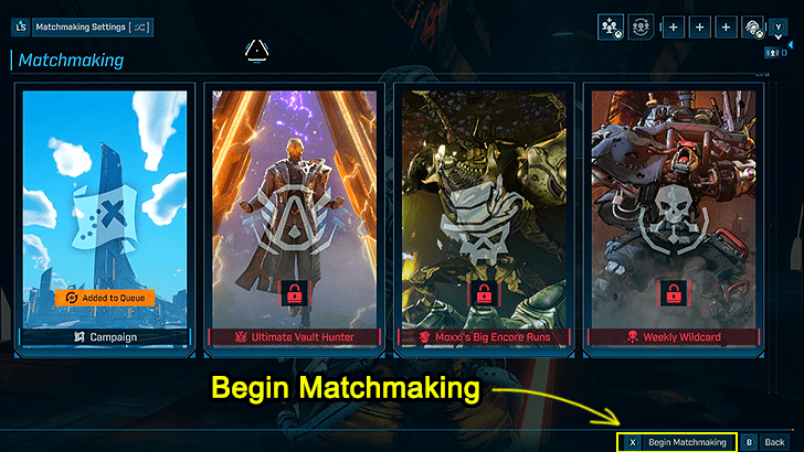 Begin Matchmaking